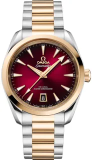 Omega Aqua Terra 220.20.38.20.10.002 Yellow gold and Stainless steel Red