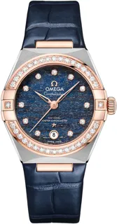 Omega Constellation 131.28.29.20.99.003 18kt sedna gold$stainless steel Blue