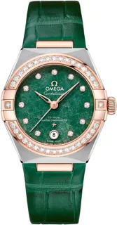 Omega Constellation 131.28.29.20.99.001 29mm 18kt sedna gold$stainless steel Green