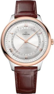 Omega De Ville Prestige 434.23.42.22.02.001 42mm Rose gold and Stainless steel Silver