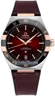 Omega Constellation 131.23.41.21.11.001 Stainless Steel$18kt Sedna Rose Gold Red