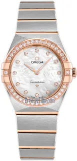 Omega Constellation Quartz 131.25.28.60.55.001 18kt sedna gold$stainless steel White