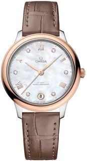 Omega De Ville 434.23.34.20.55.001 Stainless Steel$18kt Sedna (rose) gold White