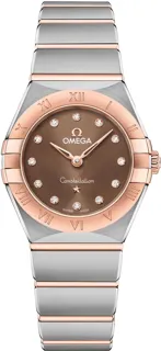 Omega Constellation 131.20.25.60.63.001 18kt sedna gold$stainless steel Brown