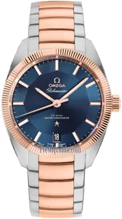 Omega Globemaster 130.20.39.21.03.001 39mm Rose gold and Stainless steel Blue