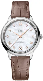 Omega De Ville 434.13.34.20.55.001 Stainless steel White