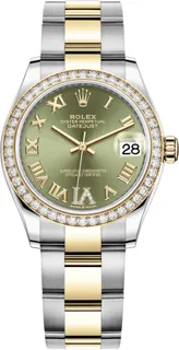 Rolex Datejust 31 278383RBR Yellow gold and Stainless steel Green