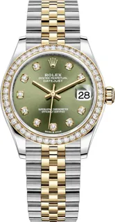 Rolex Datejust 31 278383RBR Yellow gold and Stainless steel Green