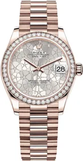 Rolex Datejust 31 278285RBR Everose gold Silver