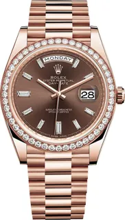 Rolex Day-Date 40 228345RBR Everose gold Brown