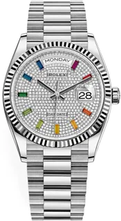 Rolex Day-Date 36 128239 18k white gold Diamonds