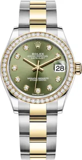 Rolex Datejust 31 278383RBR Yellow gold and Stainless steel Green