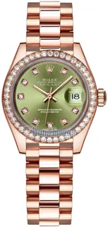 Rolex Lady-Datejust 279135RBR Rose gold Olive green