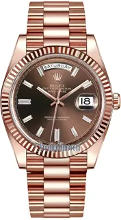 Rolex Day-Date 40 228235 Everose gold Brown