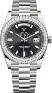 Rolex Day-Date 40 228349RBR 18k white gold Black