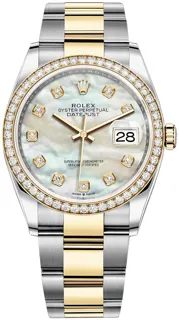 Rolex Datejust 36 126283RBR Yellow gold and Stainless steel White