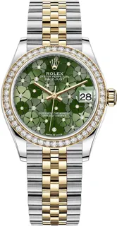 Rolex Datejust 31 278383RBR Yellow gold and Stainless steel Green