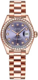 Rolex Lady-Datejust 279135RBR Everose gold Aubergine$Purple