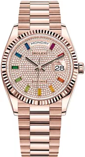 Rolex Day-Date 36 128235 Rose gold Diamonds