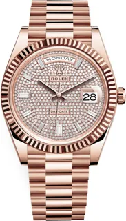 Rolex Day-Date 40 228235 Everose gold Diamonds