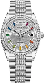 Rolex Day-Date 36 128349RBR White gold Diamonds