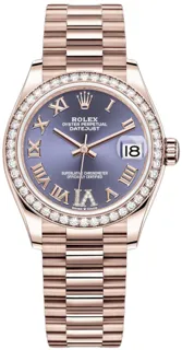 Rolex Datejust 31 278285RBR 31mm Everose gold Aubergine$Purple