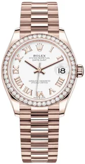 Rolex Datejust 31 278285RBR Everose gold White