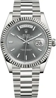 Rolex Day-Date 40 228239 18k white gold Gray