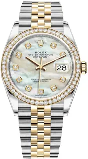 Rolex Datejust 36 126283RBR Yellow gold and Stainless steel White