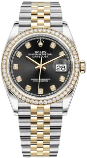 Rolex Datejust 36 126283RBR Yellow gold and Stainless steel Black