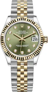 Rolex Datejust 31 278273 Yellow gold and Stainless steel Green