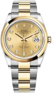 Rolex Datejust 36 126203 Yellow gold and Stainless steel Champagne