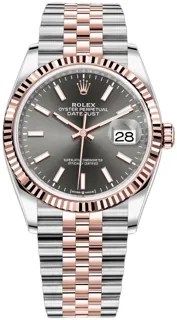 Rolex Datejust 36 126231 Rose gold and Stainless steel Grey$Dark Rhodium