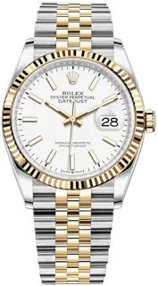 Rolex Datejust 36 126233 Yellow gold and Stainless steel White