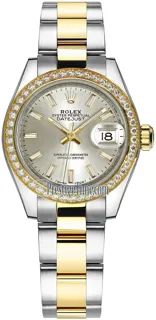 Rolex Lady-Datejust 279383RBR Yellow gold and Stainless steel Silver