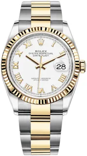 Rolex Datejust 36 126233 36mm Yellow gold and Stainless steel White