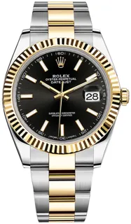 Rolex Datejust 41 126333 Yellow gold and Stainless steel Black