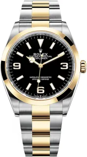 Rolex Explorer 124273 Yellow gold and Stainless steel Black