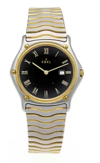 Ebel Classic Wave 184903 Stainless steel and 18k yellow gold Black