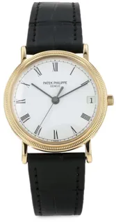 Patek Philippe Calatrava, “Clous de Paris” 33mm Yellow gold White