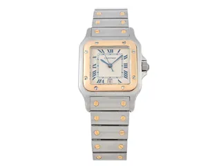 Cartier Santos Galbée Stainless steel and gold