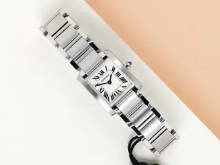 Cartier Tank Française 2384 Stainless steel White