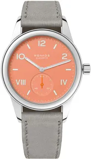 NOMOS Club 714 Stainless steel Orange