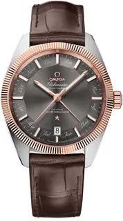 Omega Globemaster 130.23.41.22.06.001 Stainless Steel$18kt Sedna (Rose) Gold Grey