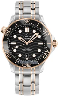 Omega Seamaster Diver 300M 210.20.42.20.01.001 Rose gold and Stainless steel Black