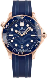 Omega Seamaster Diver 300M 210.62.42.20.03.001 Sedna gold Blue