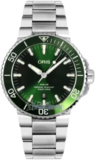 Oris Aquis Date 01 733 7732 4157-07 8 21 05PEB Stainless steel Green