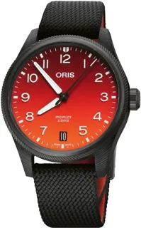 Oris Big Crown ProPilot Date 01 400 7784 8786 set Carbon fiber Orange