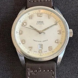 Oris Classic 7504 40mm Stainless steel White