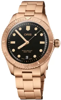 Oris Divers 01 733 7771 3154-07 8 19 15 Bronze Black